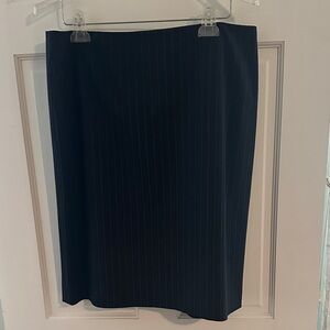 Navy Blue Pinstripe Skirt, Fully-lined, 12